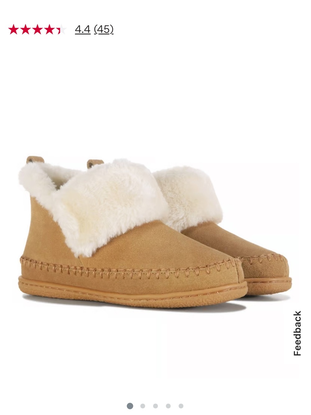 Minnetonka Women's Birdy Bootie Slipper - Cream Shearling, Tan Suede New - Picture 6 of 7